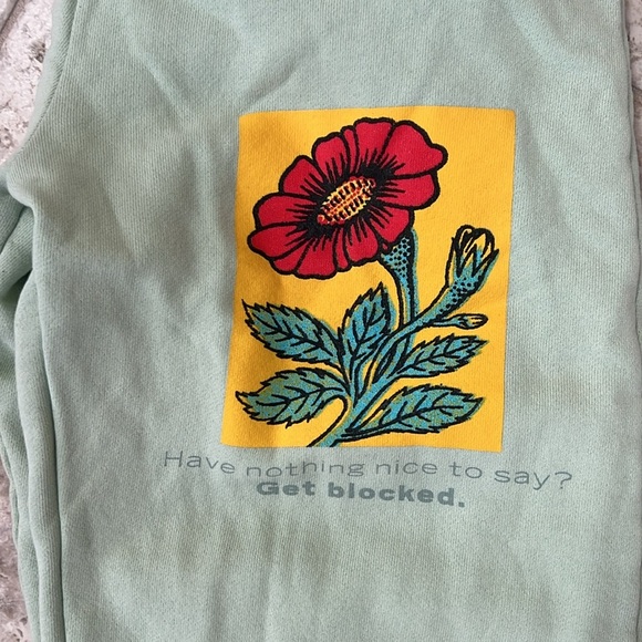 BOYS LIE Sweat Pants “Have nothing nice to say? Get blocked” Mint Green, size S - Picture 4 of 9